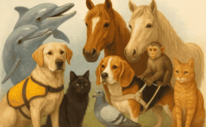 Animais heróis treinados e inteligentes
